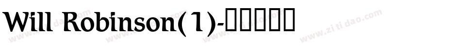 Will Robinson(1)字体转换